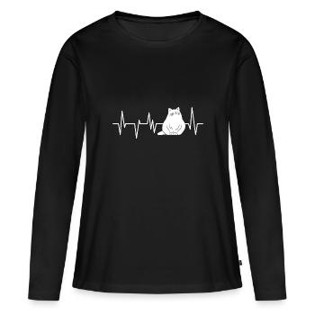 Chat Chat Chat - T-shirt manches longues Premium bio Femme - noir - Devant - Julia (174cm)