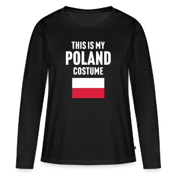 C’est mon costume de Pologne - T-shirt manches longues Premium bio Femme - noir - Devant - Julia (174cm)