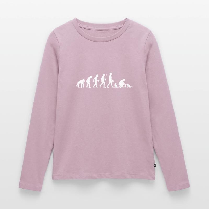 Evolution Cat Cat Propriétaire De chat Propriétaire de chat T-shirt manches longues Premium bio Femme