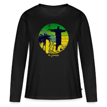 Rio de Janeiro retro - Women's Premium Organic Long Sleeve Shirt - black - Front - Julia (174cm)