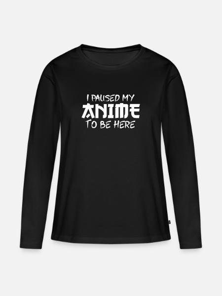 Anime - Frauen Premium Bio Langarmshirt - Schwarz