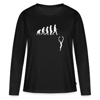 Freediving Evolution pour les apnéistes et les apnéistes - T-shirt manches longues Premium bio Femme - noir - Devant - Julia (174cm)