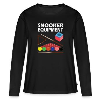 Snooker Pool & Équipement de billard - T-shirt manches longues Premium bio Femme - noir - Devant - Julia (174cm)