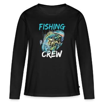 Fischerei Crew - Frauen Premium Bio Langarmshirt - Schwarz - Vorne - Julia (174cm)