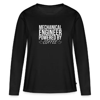 "Mechanical Engineer Coffee | Mechanical engineering" - Women's Premium Organic Long Sleeve Shirt - black - Front - Julia (174cm)