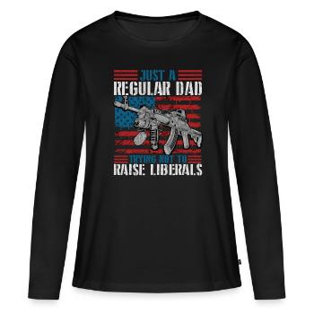 Essayer de ne pas élever les libéraux - T-shirt manches longues Premium bio Femme - noir - Devant - Julia (174cm)
