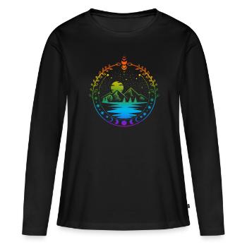 Fierté LGBT D’Acotar - T-shirt manches longues Premium bio Femme - noir - Devant - Julia (174cm)