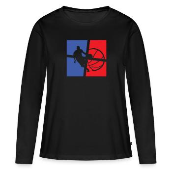 Ball Liebe Basketball Perfekter Teamplayer - Frauen Premium Bio Langarmshirt - Schwarz - Vorne - Julia (174cm)