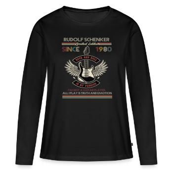 Rudolf Schnker Édition Limitée - T-shirt manches longues Premium bio Femme - noir - Devant - Julia (174cm)