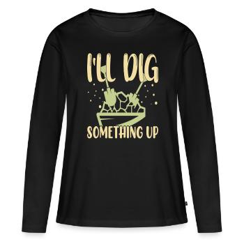 Gold Panning Gold Panning Gold Prospectors Gold - Frauen Premium Bio Langarmshirt - Schwarz - Vorne - Julia (174cm)