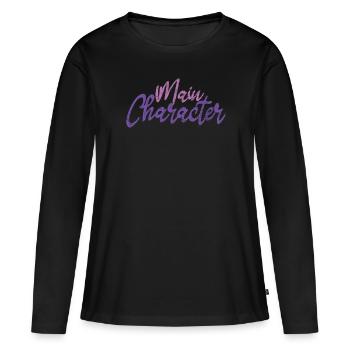 Cool Writing Protagonist Der Hauptfigur - Frauen Premium Bio Langarmshirt - Schwarz - Vorne - Julia (174cm)