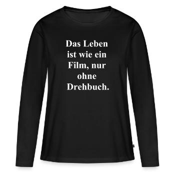 Life Lessons - Women's Premium Organic Long Sleeve Shirt - black - Front - Julia (174cm)