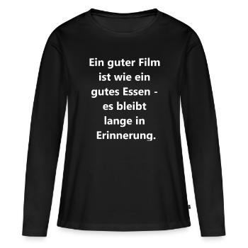 Délice cinématographique - T-shirt manches longues Premium bio Femme - noir - Devant - Julia (174cm)
