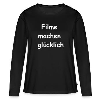 Cadeau de fan de cinéma - T-shirt manches longues Premium bio Femme - noir - Devant - Julia (174cm)