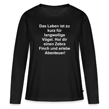 Begleiter Geschenk - Frauen Premium Bio Langarmshirt - Schwarz - Vorne - Julia (174cm)