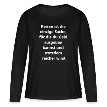 Bon - T-shirt manches longues Premium bio Femme - noir - Devant - Julia (174cm)