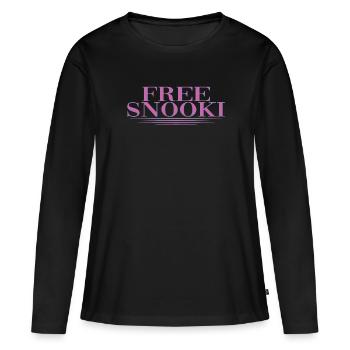 Montrez votre soutien et votre sens de l' - T-shirt manches longues Premium bio Femme - noir - Devant - Julia (174cm)