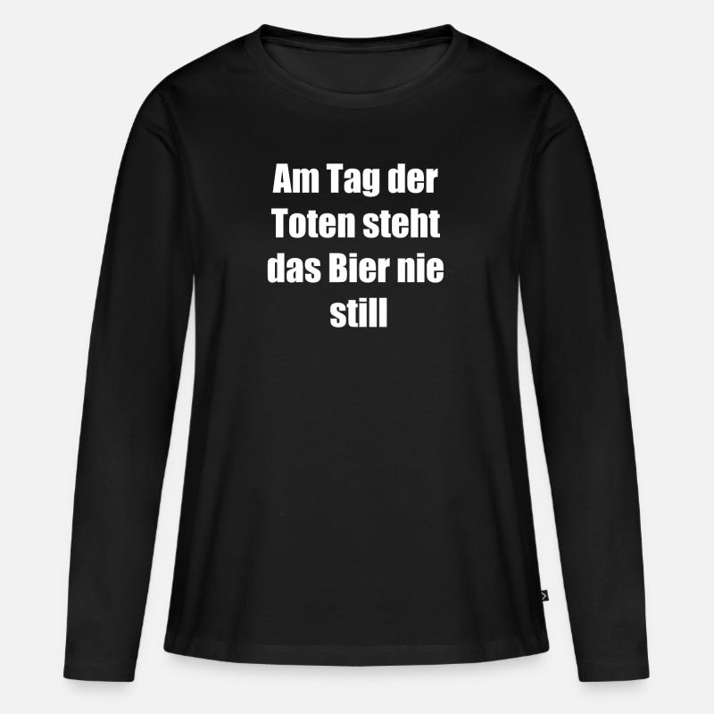 Allerseelen Geschenk - Frauen Premium Bio Langarmshirt - Schwarz