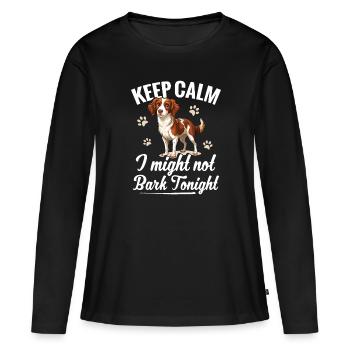 Dog keep callee, I couldn't tonight - Women's Premium Organic Long Sleeve Shirt - black - Front - Julia (174cm)