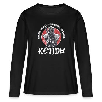 Decency. Integrity. Perseverance. Self-control. - Women's Premium Organic Long Sleeve Shirt - black - Front - Julia (174cm)