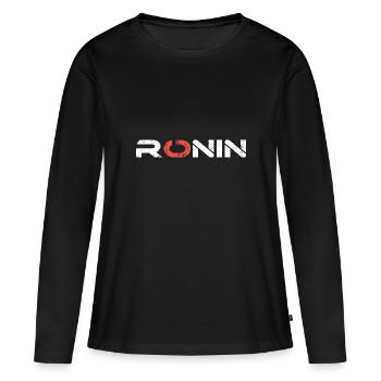 Ronin - samouraï abandonné - T-shirt manches longues Premium bio Femme - noir - Devant - Julia (174cm)