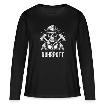 Mining Colliery Ruhr Area Ruhrpott Miners - Women's Premium Organic Long Sleeve Shirt - black - Front - Julia (174cm)