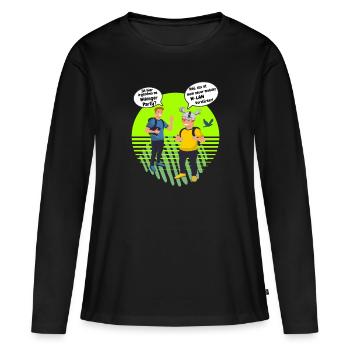 Wikinger Party oder W-LAN Verstärker Wifi Design - Frauen Premium Bio Langarmshirt - Schwarz - Vorne - Julia (174cm)
