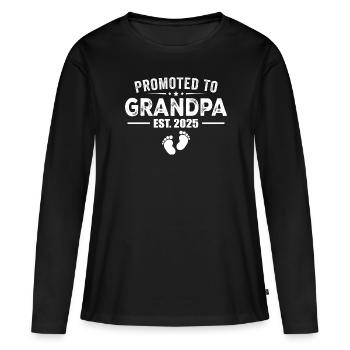 Befördert zum Opa Est 2025 Lustig für den neuen Opa - Frauen Premium Bio Langarmshirt - Schwarz - Vorne - Julia (174cm)