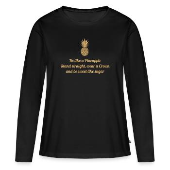Natural Beauty - Women's Premium Organic Long Sleeve Shirt - black - Front - Julia (174cm)