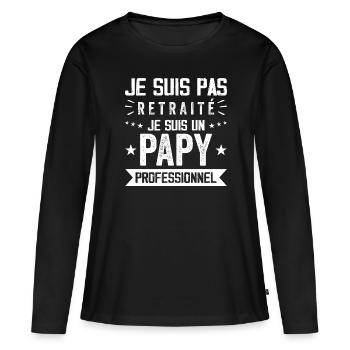 Nicht Retreat Opa Professional Opa Geschenk - Frauen Premium Bio Langarmshirt - Schwarz - Vorne - Julia (174cm)