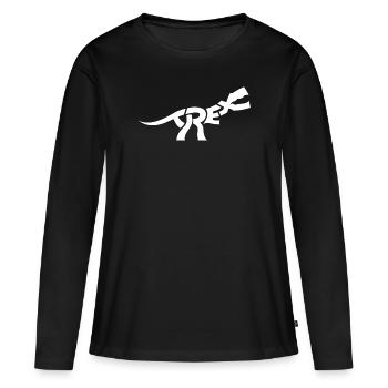 T-Rex - Tyrannosaurus Rex - Frauen Premium Bio Langarmshirt - Schwarz - Vorne - Julia (174cm)