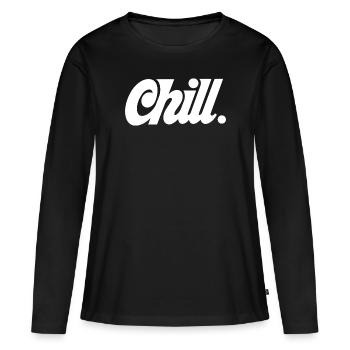 Chill - Women's Premium Organic Long Sleeve Shirt - black - Front - Julia (174cm)