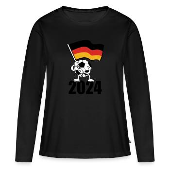 Conte de fées d’été, bal avec drapeau allemand 2024 - T-shirt manches longues Premium bio Femme - noir - Devant - Julia (174cm)