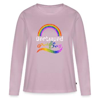 Pride Day Dortmund LGBTQ+ CSD Gay Queer Liebe Spr - Frauen Premium Bio Langarmshirt - Altrosa - Vorne - Julia (174cm)