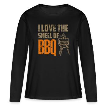 Grillen Rauchen Ich liebe den Geruch von BBQ Grill - Frauen Premium Bio Langarmshirt - Schwarz - Vorne - Julia (174cm)