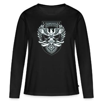 Armée - T-shirt manches longues Premium bio Femme - noir - Devant - Julia (174cm)