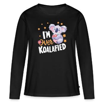 Koala Koala Koala Ours Koala Animal - T-shirt manches longues Premium bio Femme - noir - Devant - Julia (174cm)