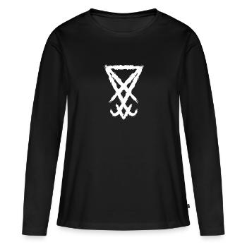 Le sceau de Satan - T-shirt manches longues Premium bio Femme - noir - Devant - Julia (174cm)