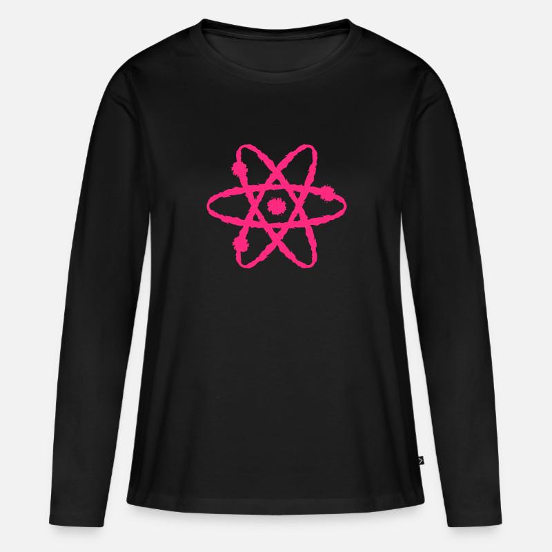 Wissenschaft Symbol - Frauen Premium Bio Langarmshirt - Schwarz