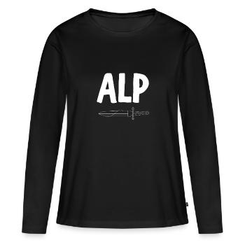 Alp Guerrier Combattant Truc Turquie Ottoman Epee - T-shirt manches longues Premium bio Femme - noir - Devant - Julia (174cm)