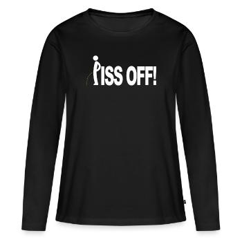 Piss Off - Piss Off - T-shirt manches longues Premium bio Femme - noir - Devant - Julia (174cm)