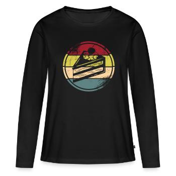 Boulanger Confiseur - T-shirt manches longues Premium bio Femme - noir - Devant - Julia (174cm)
