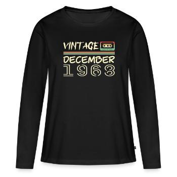 1968 December 1968 Jubilee December 1968 - Women's Premium Organic Long Sleeve Shirt - black - Front - Julia (174cm)