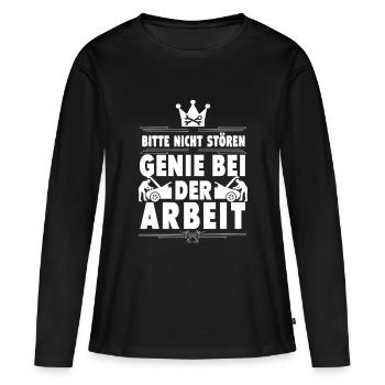 KFZ-Mechaniker - Frauen Premium Bio Langarmshirt - Schwarz - Vorne - Julia (174cm)