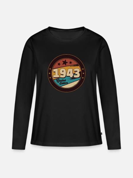 1943 - Frauen Premium Bio Langarmshirt - Schwarz