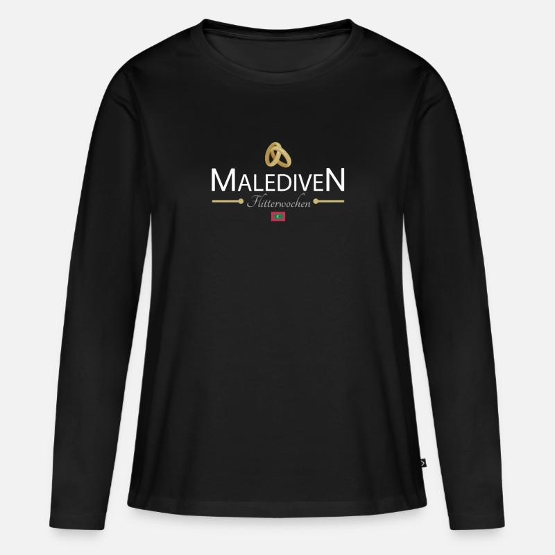 Flitterwochen Malediven - Frauen Premium Bio Langarmshirt - Schwarz