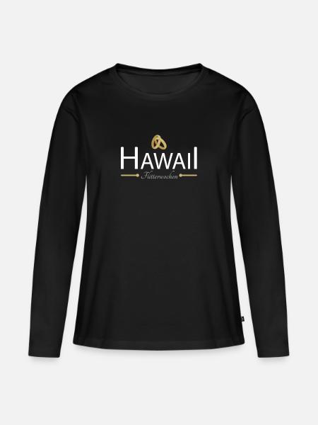 Flitterwochen Hawaii - Frauen Premium Bio Langarmshirt - Schwarz
