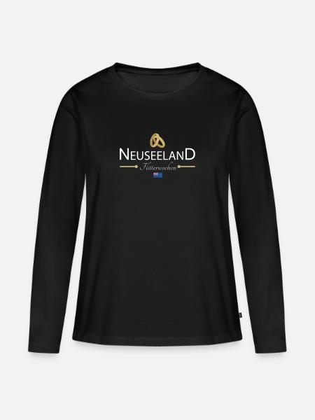 Flitterwochen Neuseeland - Frauen Premium Bio Langarmshirt - Schwarz