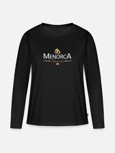 Flitterwochen Menorca - Frauen Premium Bio Langarmshirt - Schwarz