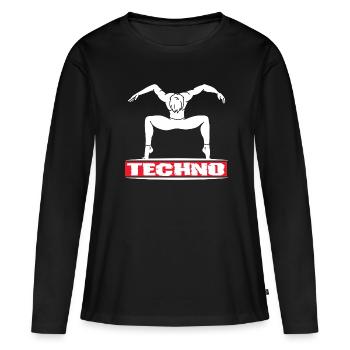 Festival - Frauen Premium Bio Langarmshirt - Schwarz - Vorne - Julia (174cm)